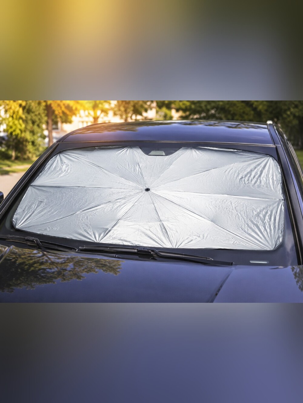 Car Windshield Sun Shade 52" x 31" Foldable Reflective UV Heat Shield Sunshade